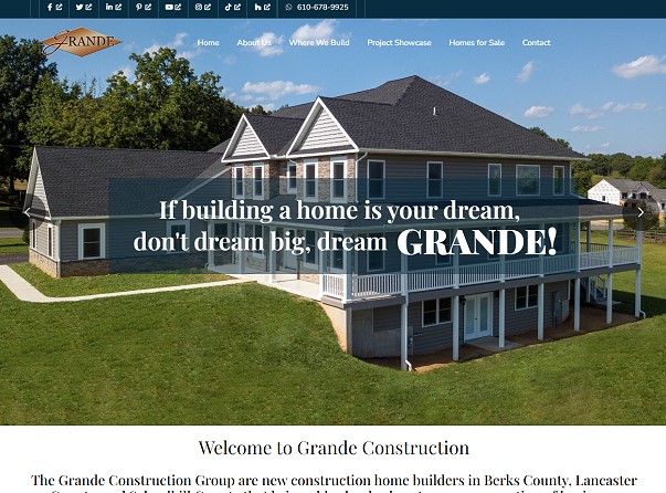WordPress site for Grande Construction