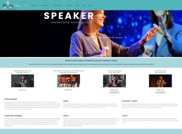 Propel Her Influence WordPress Website